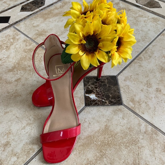 Material Girl Shoes - Material Girl Red Dress Strappy Sandals, Size 8.5